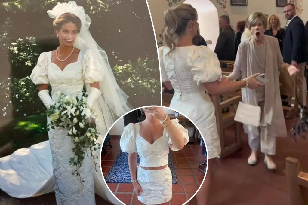 Exclusive | I modernized my grandmother's vintage wedding dress for my big day - trolls tell me I "Shein-created" a family heirloom, but she loved it